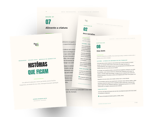 Workbooks em PDF dos módulos do MesaQuest Academy